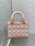Dior Small Lady Dior Bag in Pink Lambskin with Resin Charms