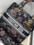 Dior Medium Lady D-Lite Bag In Black Jardin Botanique Embroidery