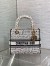 Dior Lady D-Lite Medium Bag in White and Red Je Vous Adore Motif