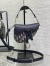 Dior Saddle Mini Bag with Strap in Oblique Jacquard and Calfskin