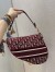 Dior Saddle Bag In Burgundy Dior Oblique Embroidered Velvet