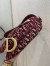 Dior Saddle Bag In Burgundy Dior Oblique Embroidered Velvet