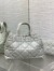 Dior Toujours Medium Bag in Light Grey Macrocannage Calfskin