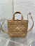 Dior Toujours Vertical Small Tote Bag in Brown Macrocannage Calfskin