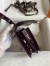 Hermes Constance 18 Handmade Bag in Cassis Shiny Alligator Leather
