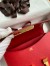 Hermes Constance 24 Handmade Bag In Red Epsom Calfskin