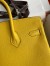 Hermes Birkin 25 Retourne Handmade Bag In Jaune de Naples Clemence Leather