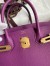 Hermes Birkin 30 Retourne Handmade Bag in Anemone Clemence Leather