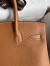 Hermes Birkin 30 Retourne Handmade Bag In Gold Clemence Leather