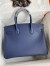 Hermes Birkin 30 Retourne Handmade Bag In Blue Saphir Epsom Calfskin