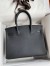 Hermes Birkin 30 Retourne Handmade Bag In Black Epsom Calfskin