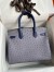Hermes HSS Birkin 30 Bicolor Bag in Gris Agate and Blue Iris Ostrich Leather