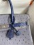 Hermes HSS Birkin 30 Bicolor Bag in Gris Agate and Blue Iris Ostrich Leather