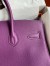 Hermes Birkin 35 Retourne Handmade Bag in Anemone Clemence Leather 