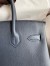 Hermes Birkin 35 Retourne Handmade Bag in Blue Nuit Epsom Calfskin