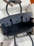 Hermes Birkin 35 Retourne Handmade Bag in Blue Nuit Epsom Calfskin