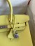 Hermes Birkin 35 Retourne Handmade Bag in Lime Epsom Calfskin