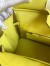 Hermes Birkin 35 Retourne Handmade Bag in Lime Epsom Calfskin