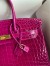 Hermes Birkin 35 Handmade Bag In Rose Scheherazade Crocodile Niloticus Shiny Skin