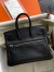Hermes Birkin Rock 25 Handmade Bag in Black Volupto Leather