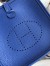 Hermes Evelyne Mini Handmade Bag in Blue Electric Clemence Leather 