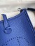 Hermes Evelyne Mini Handmade Bag in Blue Electric Clemence Leather 