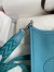 Hermes Evelyne Mini Handmade Bag in Blue du Nord Clemence Leather
