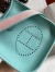 Hermes Evelyne Mini Handmade Bag in Blue Atoll Clemence Leather