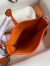 Hermes Evelyne Mini Handmade Bag in Orange Clemence Leather 