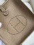 Hermes Evelyne Mini Handmade Bag in Taupe Clemence Leather