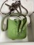 Hermes Evelyne Mini Handmade Bag in Vert Criquet Clemence Leather