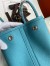 Hermes Garden Party 30 Handmade Bag in Blue de Nord Clemence Leather