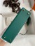 Hermes Kelly Mini II Sellier Handmade Bag In Malachite Epsom Calfskin