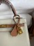 Hermes HSS Kelly Sellier 25 Bicolor Bag in Craie and Gold Epsom Calfskin