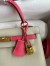 Hermes HSS Kelly Sellier 25 Bag in Craie and Rose Lipstick Epsom Calfskin