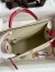 Hermes HSS Kelly Sellier 25 Bag in Craie and Rose Lipstick Epsom Calfskin