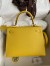 Hermes Kelly Sellier 25 Handmade Bag in Jaune de Naples Epsom Calfskin
