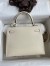 Hermes Kelly Sellier 25 Handmade Bag In Nata Epsom Calfskin