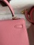 Hermes Kelly Sellier 25 Handmade Bag In Rose Confetti Epsom Calfskin