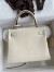 Hermes Kelly Retourne 25 Handmade Bag In Nata Swift Calfskin