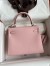 Hermes Kelly Retourne 25 Handmade Bag In Rose Sakura Swift Calfskin