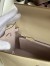 Hermes HSS Kelly 25 Sellier Bag in Craie/Gold/Mauve Pale Epsom Calfskin