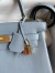 Hermes Kelly Retourne 28 Handmade Bag in Blue Lin Evercolor Calfskin
