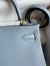 Hermes Kelly Retourne 28 Handmade Bag in Blue Lin Evercolor Calfskin