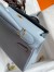Hermes Kelly Retourne 28 Handmade Bag in Blue Lin Evercolor Calfskin