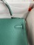 Hermes Kelly Retourne 32 Handmade Bag In Malachite Clemence Leather