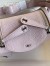 Hermes Mini Lindy Handmade Bag in Mauve Pale Clemence Leather