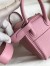 Hermes Mini Lindy Handmade Bag In Pink Clemence Leather 