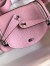 Hermes Mini Lindy Handmade Bag In Pink Clemence Leather 