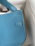 Hermes Jypsiere Mini Handmade Bag In Blue Jean Evercolor Calfskin